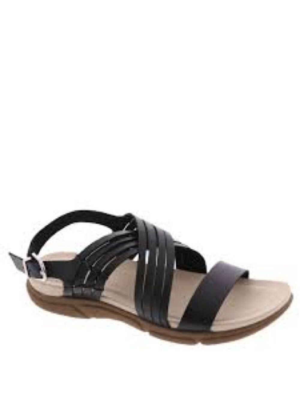 Women’s Easy Spirit Marlis Black Leather Sandals Size 8 US!